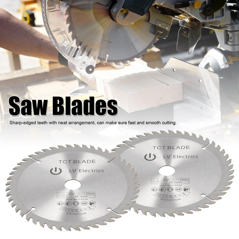 2Pcs 6in Circular Blade Cutter Cutting Disc Carbide Tipped Woodworking