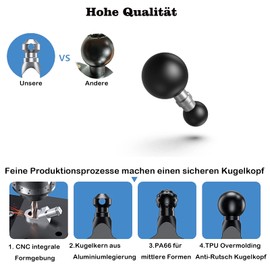 GENERIC 1 Kugelkopf auf 0.67 Kugelkopf Kompatibel mit RAM Dual Ball Socket Arm Ball Adapter (1Stk, SZZS-R10) R10-Stück 1