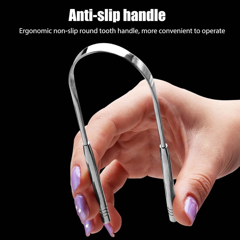 Raspador de lengua de acero inoxidable Zlongron en U para