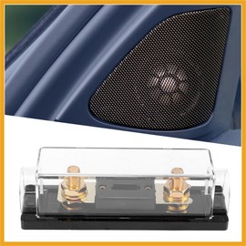 Partuto 2pcs Black Car Audio 60 Amp ANL Fuse with In-Line Holder Fusible Replacement