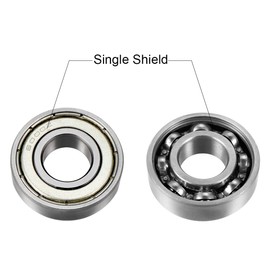 sourcing map 6000Z Deep Groove Ball Bearing Single Shield 60010, 10mm x 26mm x 8mm Chrome Steel Bearings (Pack of 10)