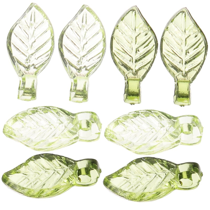 Tofficu 5sets Leaf Charm Pendants Acrylic Charms for Jewelry Making