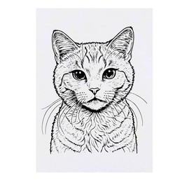 'Cat Looking At You' Temporary Tattoo - Water Resistant, Skin-Safe, Non-Toxic Transfer (TO00074391)