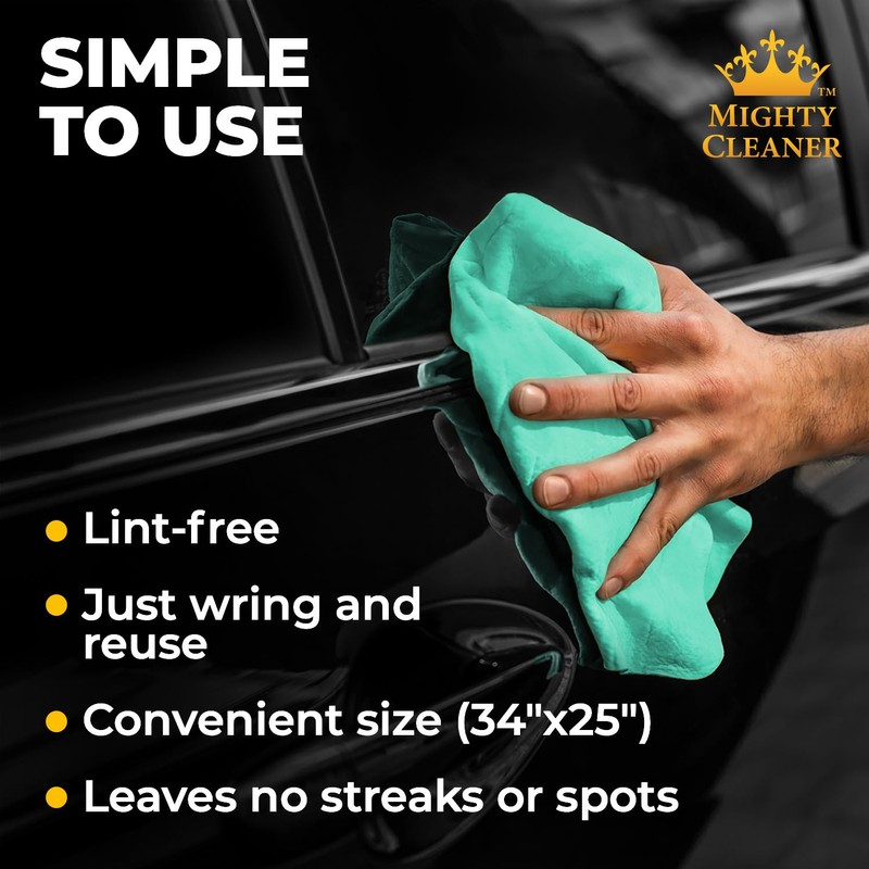 Premium XL Shammy Towel - Super Absorbent Chamois Towel -