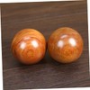 FRCOLOR 2pcs Wooden Massage Balls Round Fitness Hand Exercise Balls