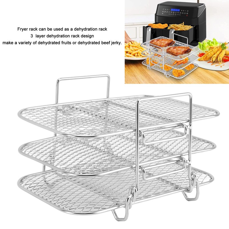 Fryer Rack 3 Layer Design Grill Rack Stainless Steel Dehydrator