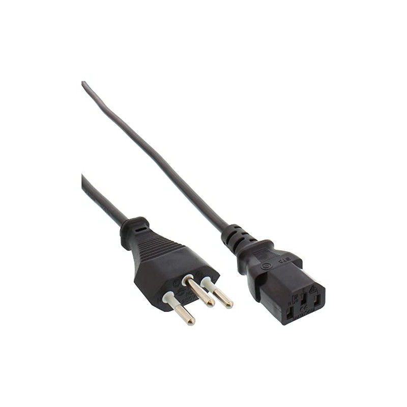 InLine 16653R Power Cable Switzerland to IEC Plug C13, 3