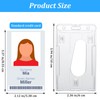 25 Pack Vertical 2-Card Badge Holder, Heavy Duty Hard Plastic