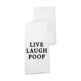 Have a Nice Poop Funny Bathroom Hand Towel Hand Towel Guest Bathroom Housewarming Gift (Live Laugh Poop T)