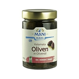 MANI Bläuel Kalamata Oliven in Olivenöl Bio GR-BIO-03 280g (vegan)