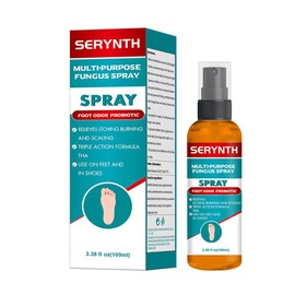 Multi-Purpose Fungal Spray, 3.38 fl oz Foot Odor Probiotics, Foot Relief, Triple Action Formula Foot Odor Probiotic Spray for Feet and Inside Shoes