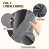 Pickluc Grey 100% Blackout Cafe Curtain 24 Inches Long, Linen