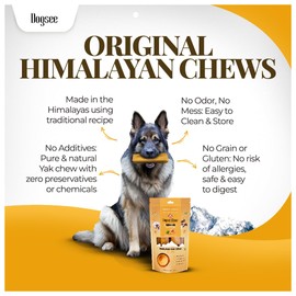 Dogsee Himalayan Yak Chews with Turmeric/Curcumin 3lb (XL - 9 Bars) | for Large Dogs | Dog Treats for Large Dogs | Help Alleviate Joint Pain | Rawhide-Free | Anti Inflamatory