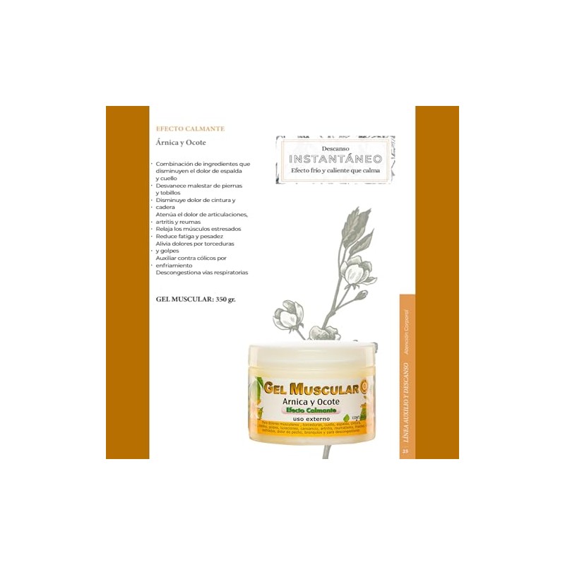 Generico Gel Muscular de Árnica y Ocote, 350 grs