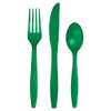 Trendware Emerald Green Plastic Assorted Cutlery, Serves 24