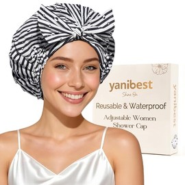 Yanibest Gorro Ducha Reutilizable Impermeable Mujer Antideslizante Lindo Pelo Raya