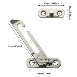 JianLing 2pcs Lock Window Limiters with 8pcs Screws Stainless Steel Children Safety Protection Window Limit Control Devices (1 x Left Open + 1 x Right Open)