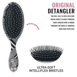 Wet Brush Hair Brush Original Detangler  - Diagonal Checkers - Exclusive Ultra-soft IntelliFlex Bristles - Protects Against Split Ends and Breakage - For Women, Men, Wet And Dry Hair