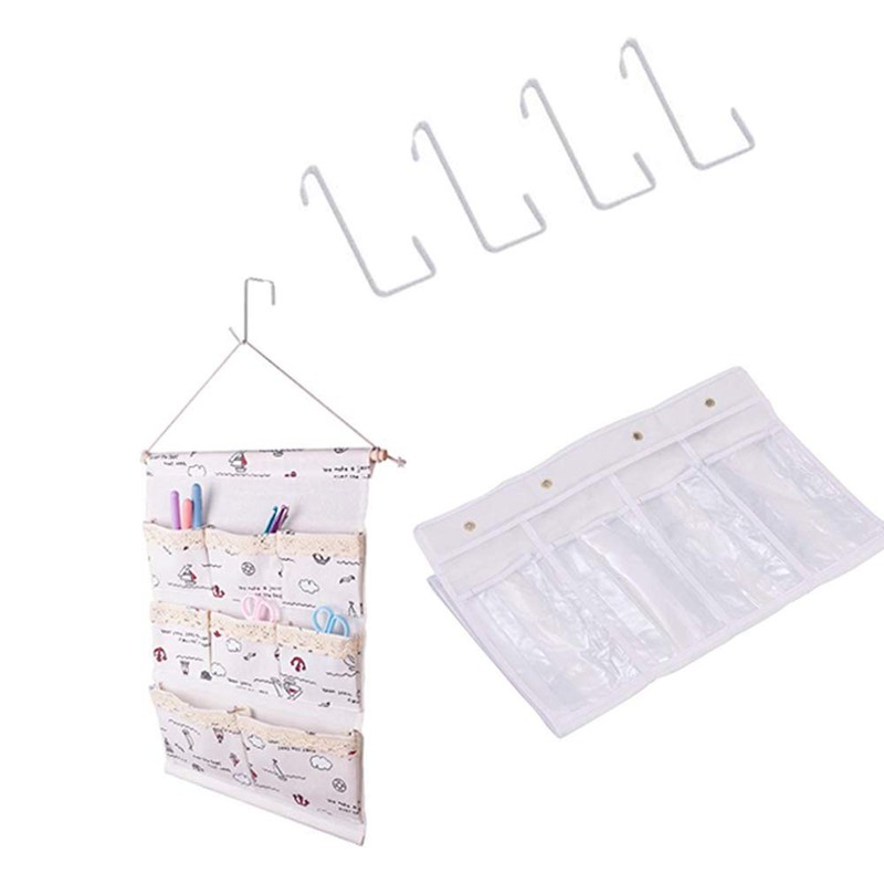 OJYUDD 12 Pack White Smart Over The Door Hook,2 Side