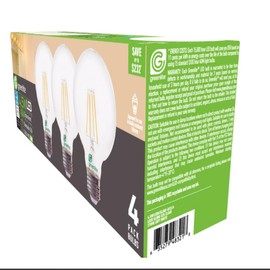 Greenlite G25 E26 (Medium) Filament LED Bulb Soft White 40 Watt Equivalence 4 - Total Qty: 1
