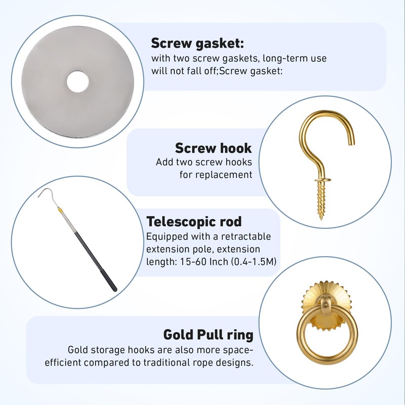 Attic Ladder Pull System Kit - Attic Pull Down System