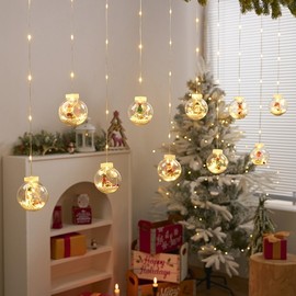 Christmas Wish Ball Curtain Lights - Romantic Festival Decorative Lights for Store Window Display lf1003 One Size / Mixed Warm 2ea