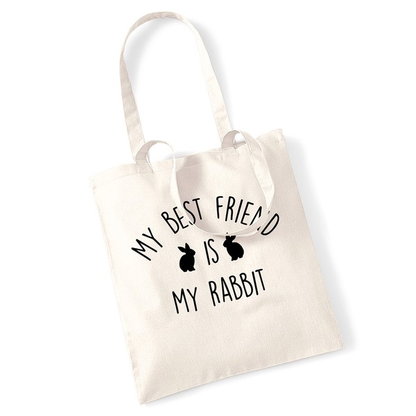 Flox Creative My best friend is a rabbit tote bag