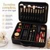 Organizador de Maquillaje Large con Divisores Ajustables, Compartimento para Brochas,