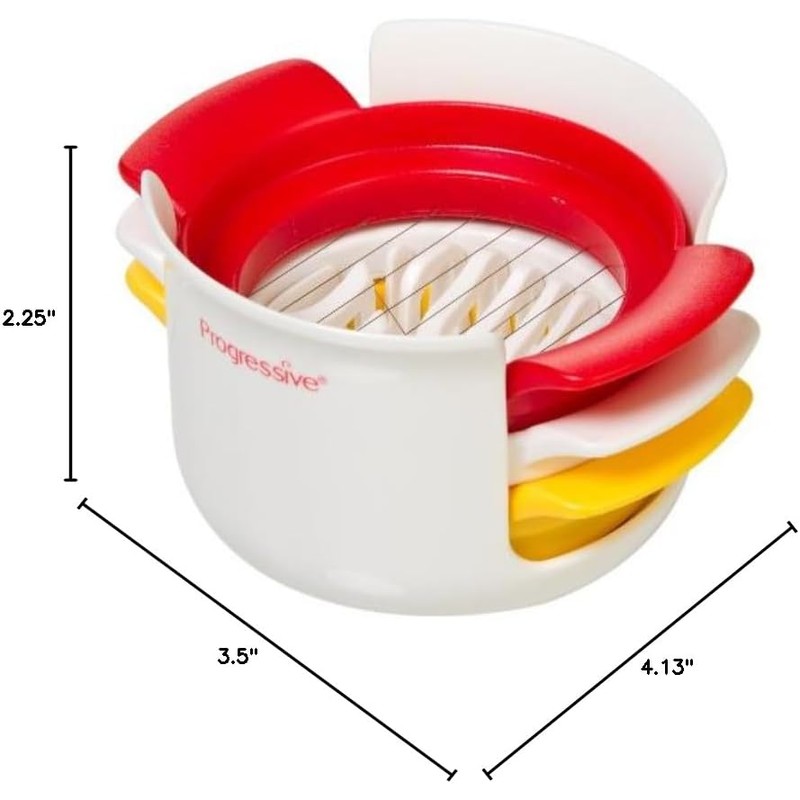 Prepworks by Progressive - Cortador de huevos compacto, blanco, rojo