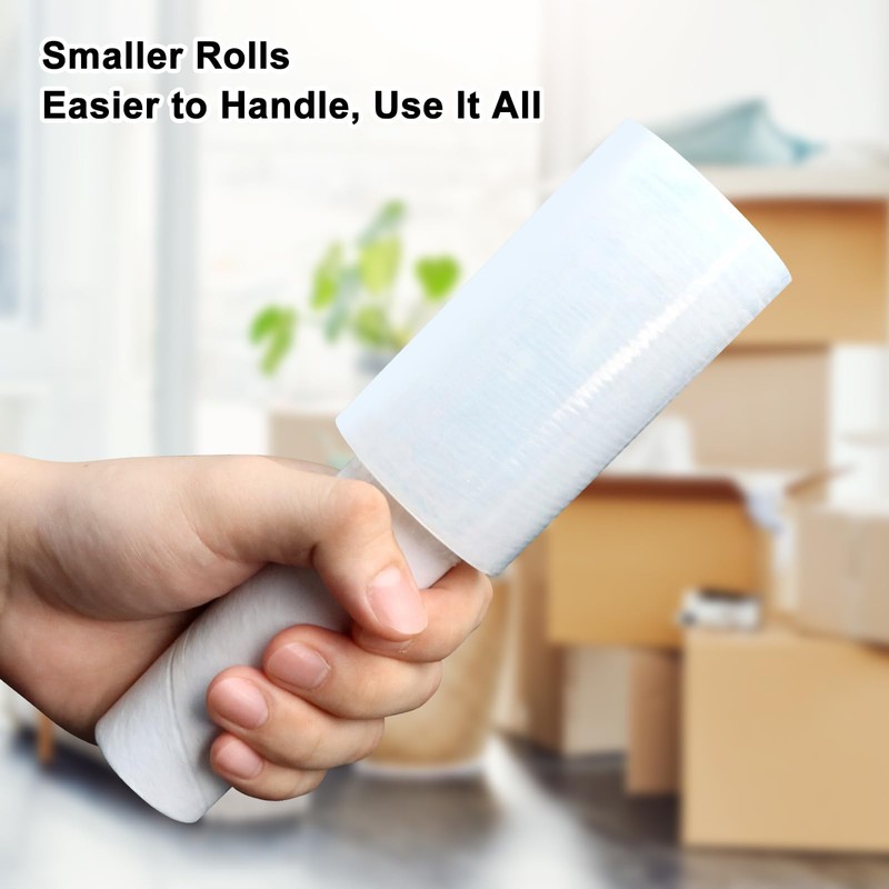 Stretch Film 4" × 500 ft, JUKFITA Shrink Wrap Rolls