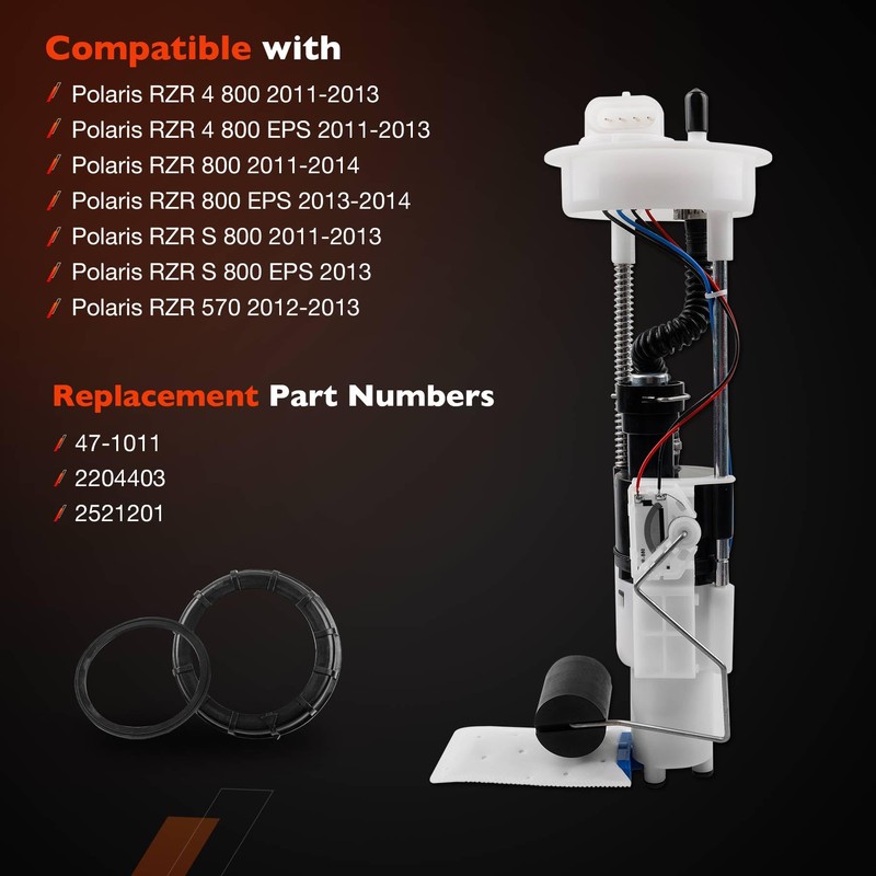 2204403 47-1011 Electric Fuel Pump Assembly Compatible with 2011-2014 Polaris