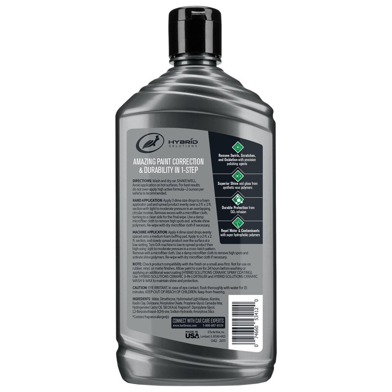 Turtle Wax 53412 Hybrid Solutions Ceramic Polish and Wax, Removes