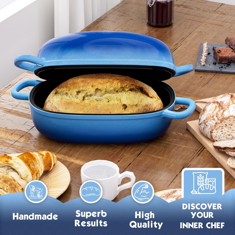 Dutch Oven for Bread Baking - 2.5QT Bread Pans for