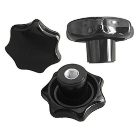 Star Grip Nut M6 Diameter 32 mm DIN 6336 K Steel Thread Black – Various Quantities Available