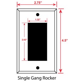 Art Plates - Single Gang Rocker Decorative Metal Wall Plate - Keyboard - (Made in USA)