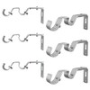 6 soportes para barra de cortina doble, resistente, soportes ajustables