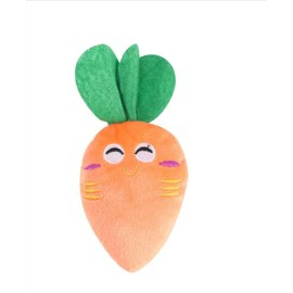 ZGLUZP 1Pc Soft Puppy Pet Supplies Cute Carrot Plush Chew Squeaker Sound Squeaky Toys for Dog Cat Birthday Xmas Gifts (Orange)