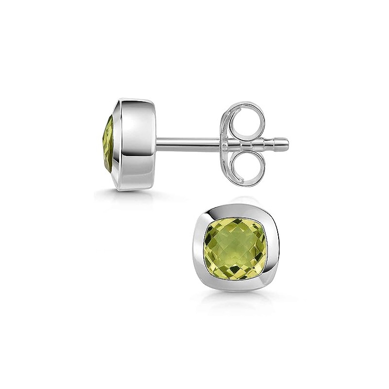 MATERIA by Matthias Wagner Small Gemstone Stud Earrings Silver 925