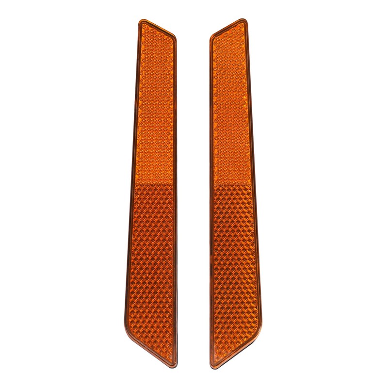 TCMT Orange Saddlebag Latch Covers Reflector Fits For Harley 2014-2025