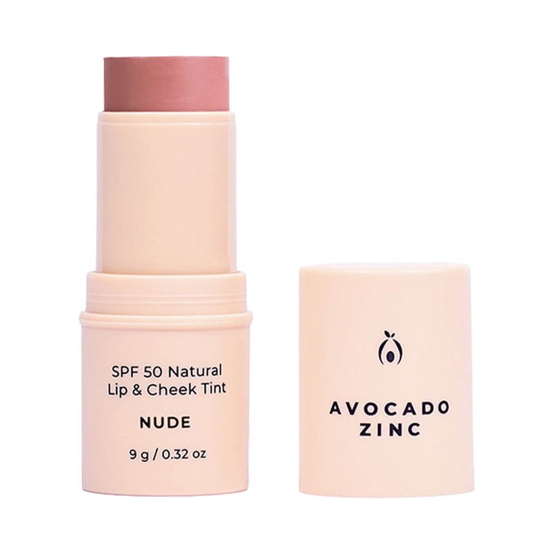 Avocado Zinc SPF50 Natural Lip & Cheek Tint, Rose 9g