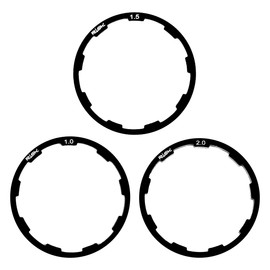 Bicycle Flywheel Freewheel Washers - 3 PCS Spacer Washer Bicycle Flywheel Hub Spacer Gasket Lightweight Aluminium Alloy Bottom Bracket Washer for Mountain Road Bike(1/1.5/2mm)