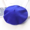 IHAUIUE Solid Color Berets Hat Wool Classic French Hats Simple