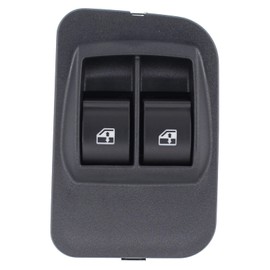 Doo Engy Window Regulator Switch, Electric Window Switch with Frame, Black, Front Left for Fiorino Qubo Nemo Bipper