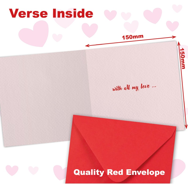 Valentines Card. Heart Design with Red foil on textured card.