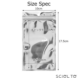 SCIOLTO Aluminum Bags, Pack of 100, Zipper Included, [Width 3.9 x Height 6.9 inches (10 cm) x Height 6.9 inches (17.5 cm)] Storage Bag with Zipper Plastic Bag Storage Bag Large Small (Width 3.9 x Height 6.9 inches (10 cm) x Height 6.9 inches (17.5 cm)