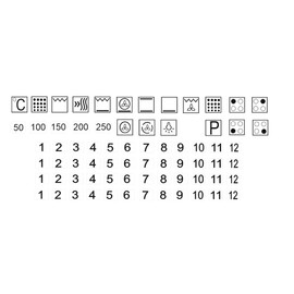 Cooker Symbol Sticker Set for Cooker Labelling (RPt1/1) (9 mm)