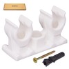 SKIR'CO Pack of 20 Double Pipe Clamps, Plastic Clamps for