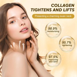 120g Crema Reafirmante para Cuello con Doble Rodillo de Masaje, Crema Hidratante y Nutritiva, Loción Tensora para el Cuidado de la Piel (1)