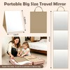 Hanging Portable Foldable Dance Mirror,Acrylic Shatterproof Folding Mirror for Camping,Lightweight