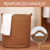 Homlikelan 90L Oversize Woven Laundry Basket,Cotton Tall Laundry Hamper for